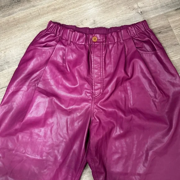 Free People Wide Leg Pants in Magenta - Picture 5 of 6